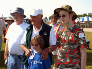 Chuck Yeager With Make-A-Wish Kids